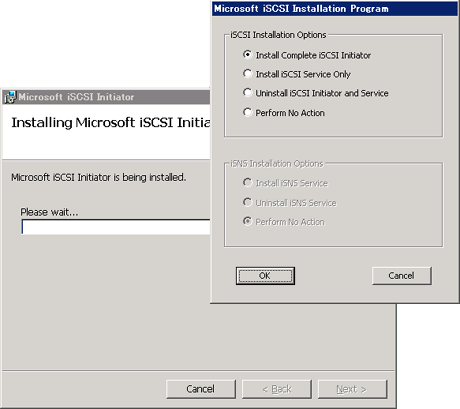 Microsoft iSCSI Software Initiator̃CXg[