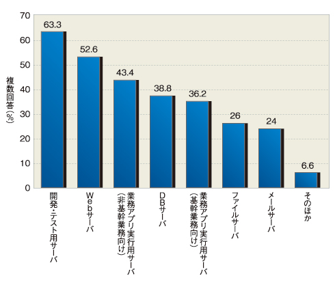 図6 グラフ「仮想化されているサーバの役割」