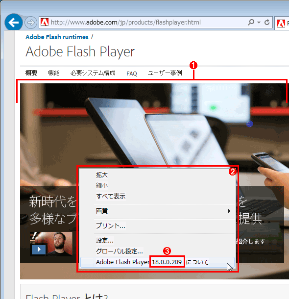 Flash Playerのバージョンを調べる：Tech TIPS - ＠IT