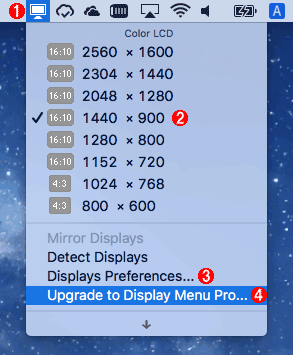 retina display menu alternative