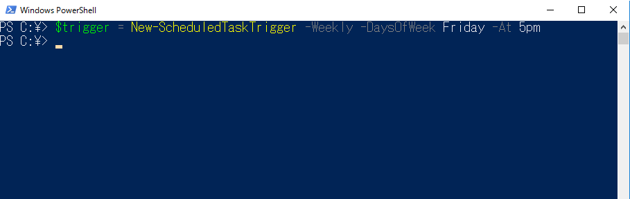 New-ScheduledTaskTrigger 】コマンドレット――タスクスケジューラの条件を設定する：Windows PowerShell ...