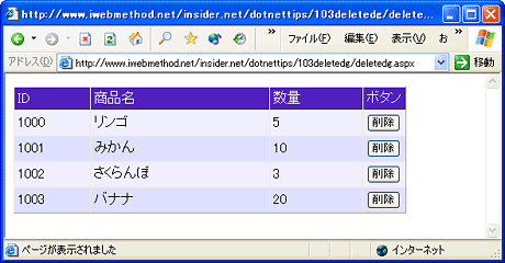 Net Tips Asp Net Datagridコントロールに削除ボタンを追加するには C Webフォーム It