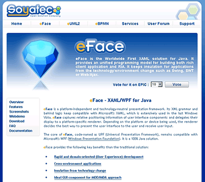 図1　「eFace」のページ