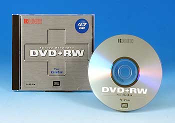 DVD+RWメディアの例